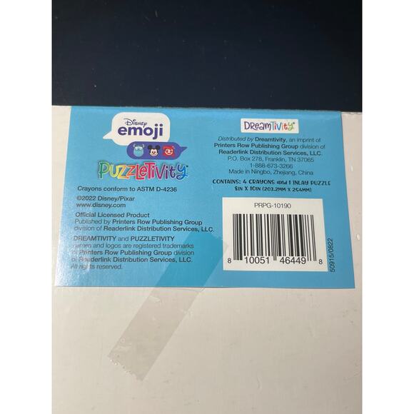 Disney Puzzletivity Emoji Color-A-Puzzle 4 Crayons Kids Activity 12 pcs - Picture 6 of 6
